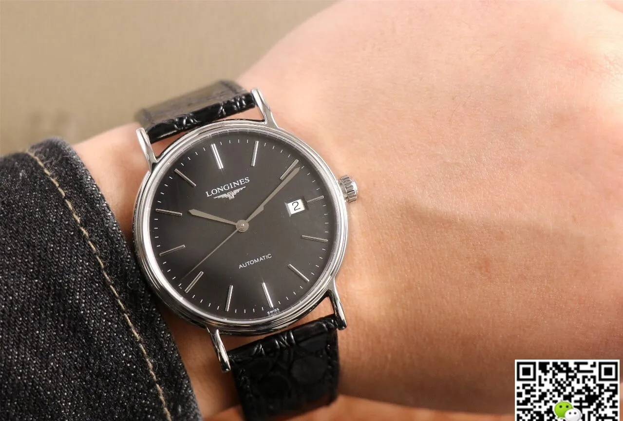 Longines Presence L4.921.4.52.2 KY factory 1:1 Best Edition Replica Watch Black Strap
